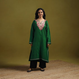 Handwoven sozni hand embroidered kashmiri merino wool