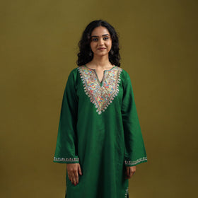 Handwoven sozni hand embroidered kashmiri merino wool