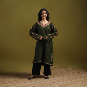 Handwoven sozni hand embroidered kashmiri merino wool