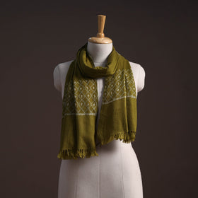 Handwoven sozni hand embroidered merino wool kashmiri stole