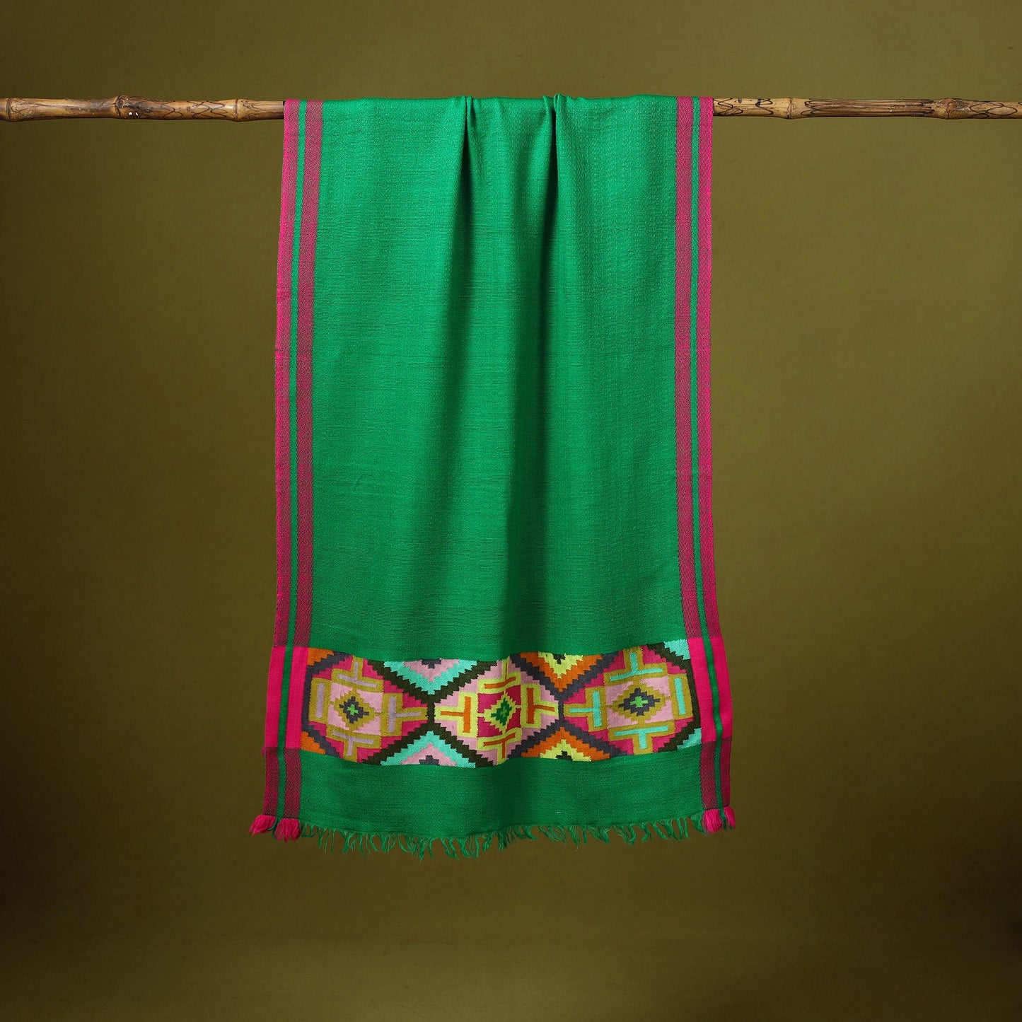 Himalayan handspun handwoven pure pashmina wool stole 19