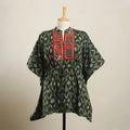 Ikat Cotton Kaftan with Desert Thread Embroidery (Short)