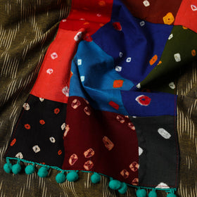 Green - ikat cotton unstitched kurta material