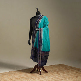 Green - ikat handloom cotton sambalpuri dupatta 53