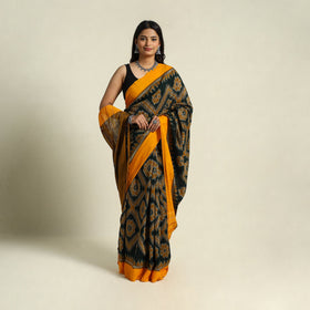 Buy Green Ikat Handloom Cotton Sambalpuri Saree