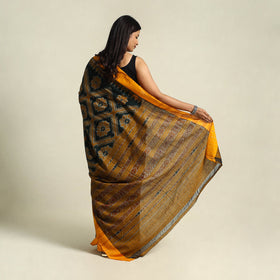 Buy Green Ikat Handloom Cotton Sambalpuri Saree