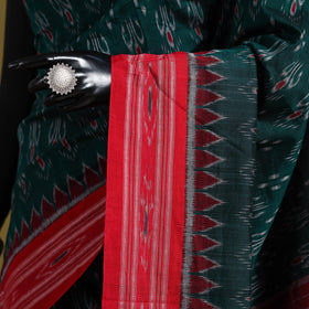 Green - ikat handloom cotton sambalpuri saree 07
