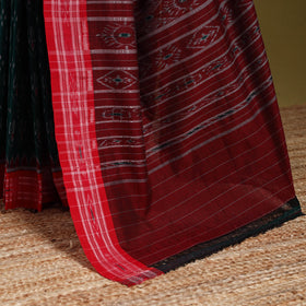 Green - ikat handloom cotton sambalpuri saree 07