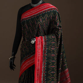 Ikat handloom cotton sambalpuri saree 08 - handcrafted