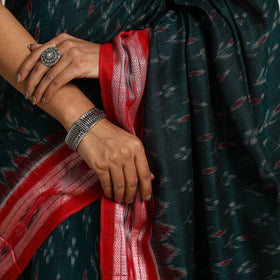 Buy Green Ikat Handloom Cotton Sambalpuri Saree