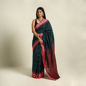 Buy Green Ikat Handloom Cotton Sambalpuri Saree