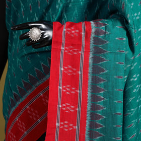 Green - ikat handloom cotton sambalpuri saree 14