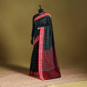 Green - ikat handloom cotton sambalpuri saree 15