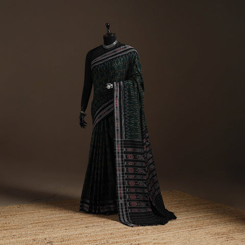 Ikat handloom cotton sambalpuri saree 19 - handcrafted