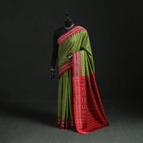 Ikat handloom cotton sambalpuri saree 19 - handcrafted