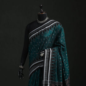 Ikat handloom cotton sambalpuri saree 21 - handcrafted