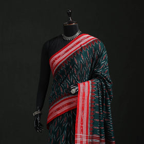 Ikat handloom cotton sambalpuri saree 22 - handcrafted