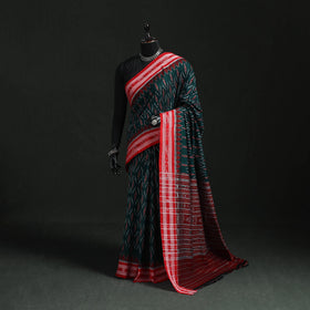 Ikat handloom cotton sambalpuri saree 22 - handcrafted