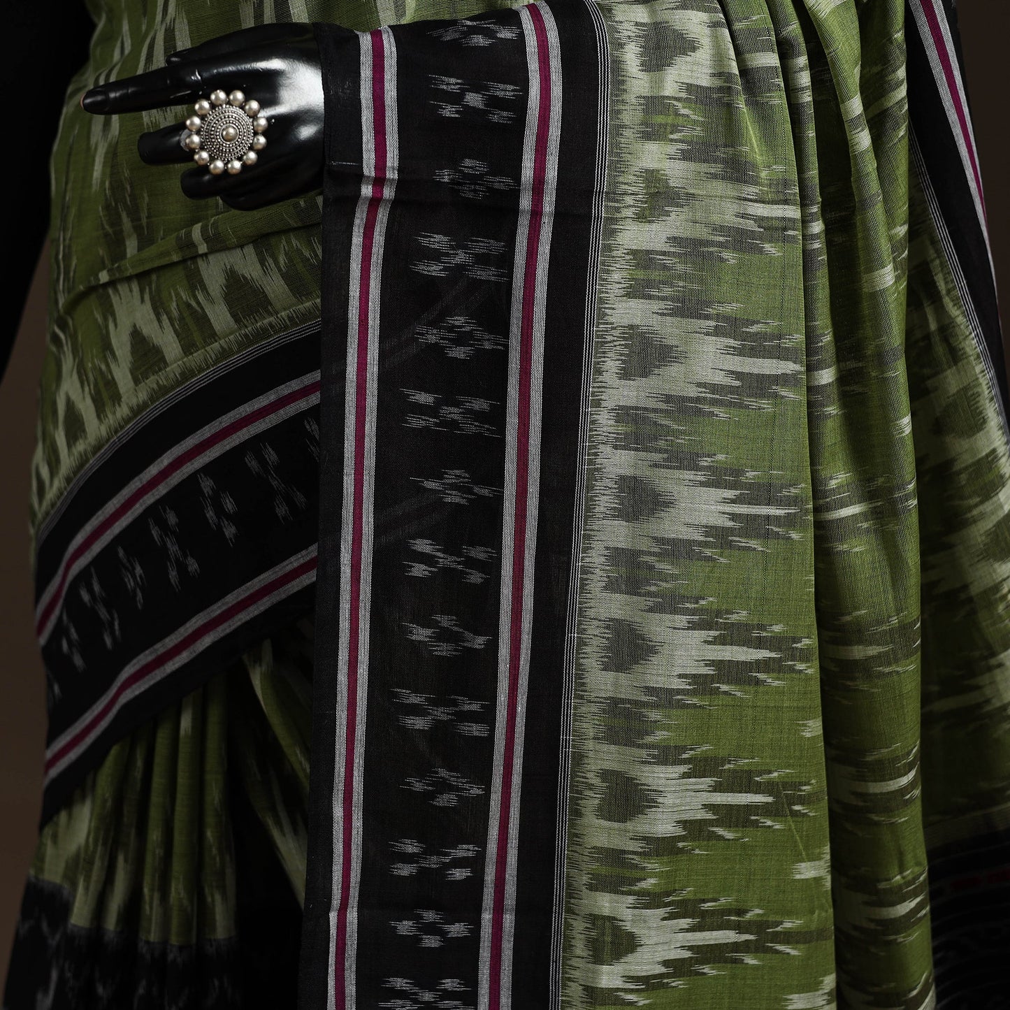 Ikat handloom cotton sambalpuri saree 23 - handcrafted