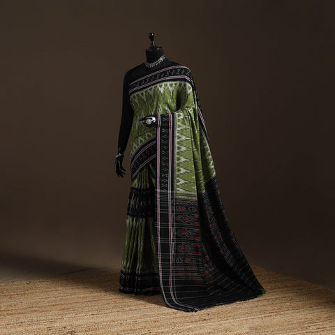 Ikat handloom cotton sambalpuri saree 23 - handcrafted