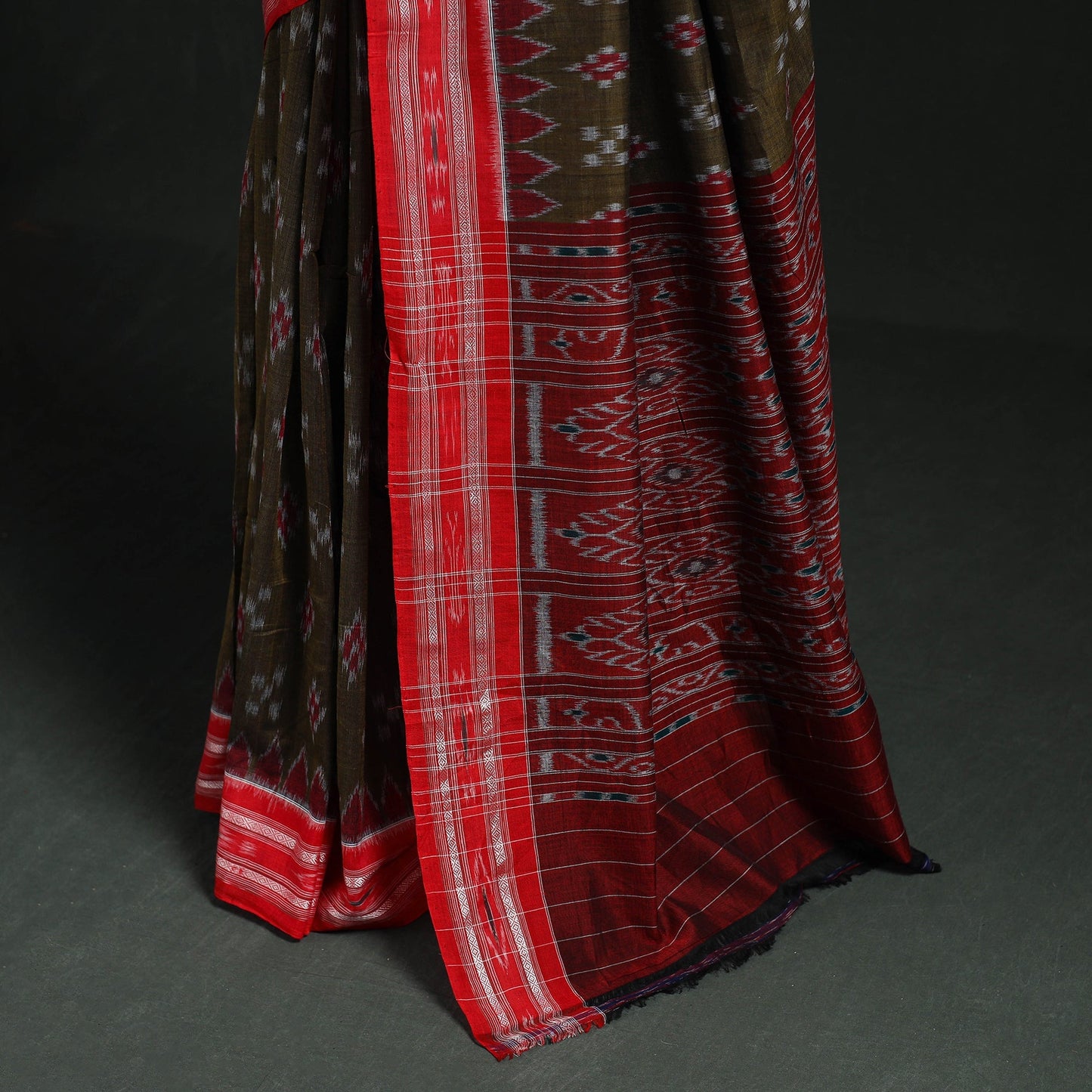 Ikat handloom cotton sambalpuri saree 25 - handcrafted