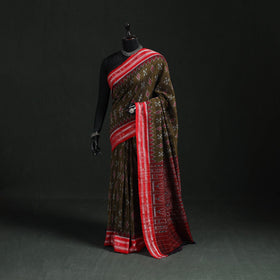 Ikat handloom cotton sambalpuri saree 25 - handcrafted