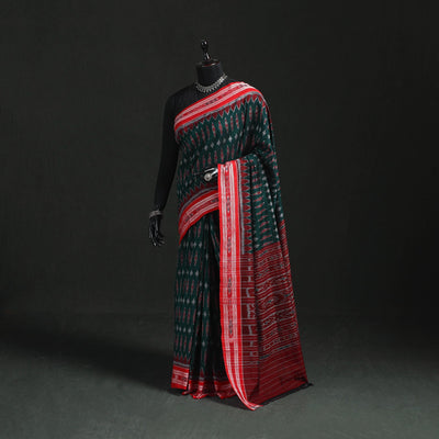 Ikat handloom cotton sambalpuri saree 27 - handcrafted