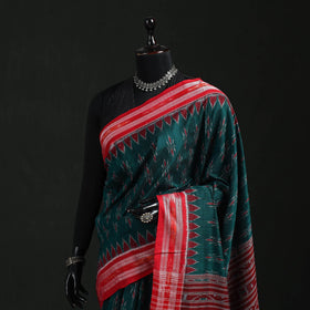 Ikat handloom cotton sambalpuri saree 31 - handcrafted