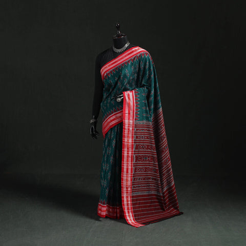 Ikat handloom cotton sambalpuri saree 31 - handcrafted