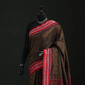 Ikat handloom cotton sambalpuri saree 32 - handcrafted