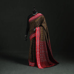 Ikat handloom cotton sambalpuri saree 32 - handcrafted