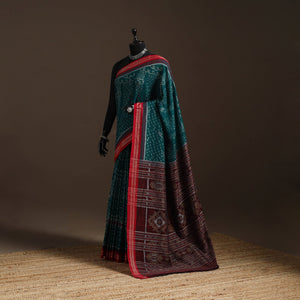 Ikat handloom cotton sambalpuri saree 33 - handcrafted