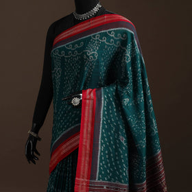 Ikat handloom cotton sambalpuri saree 33 - handcrafted