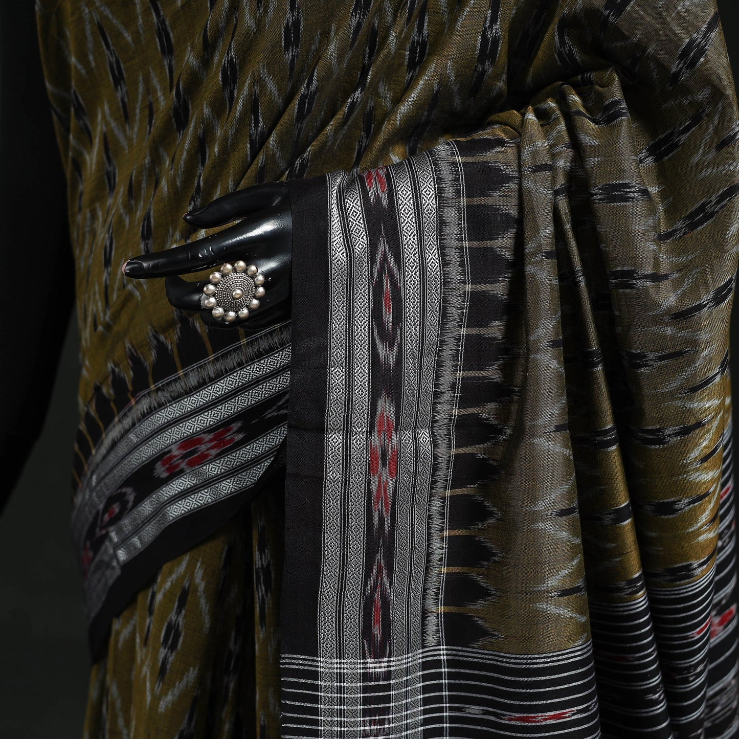 Ikat handloom cotton sambalpuri saree 36 - handcrafted