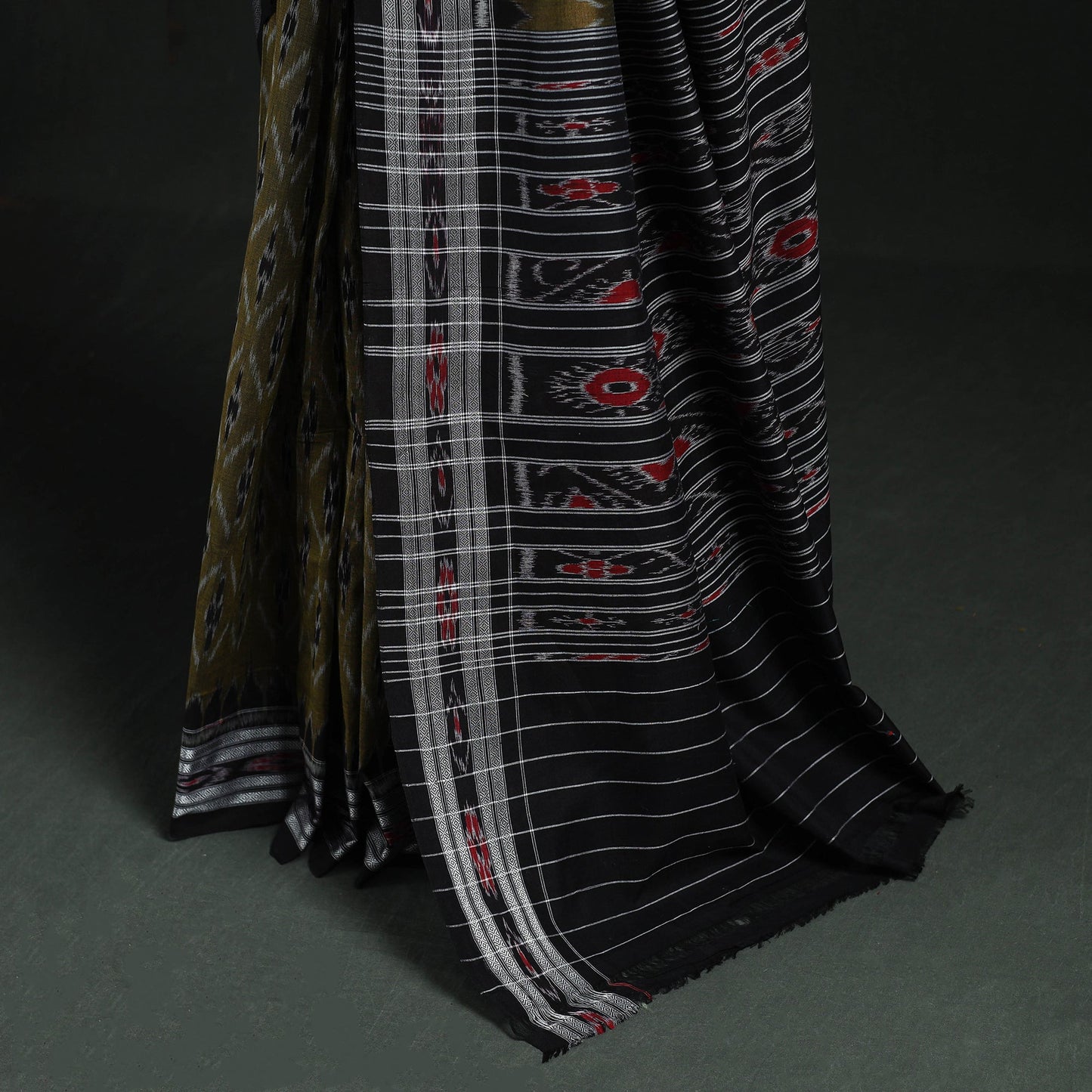 Ikat handloom cotton sambalpuri saree 36 - handcrafted