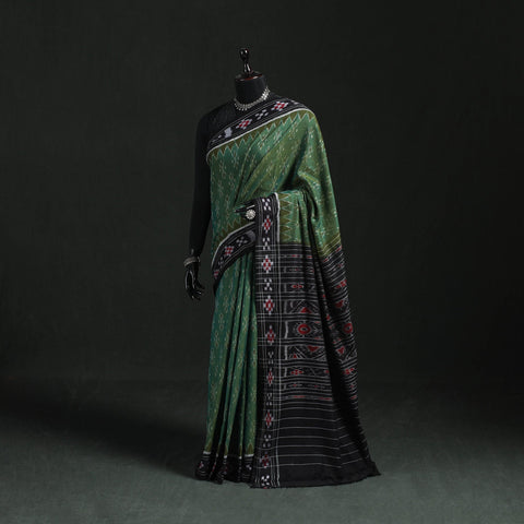 Ikat handloom cotton sambalpuri saree 38 - handcrafted