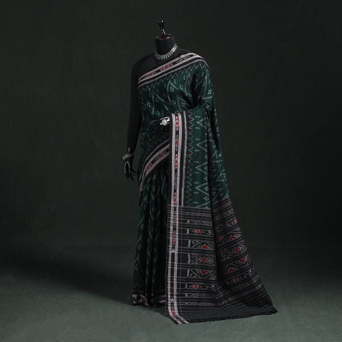 Ikat handloom cotton sambalpuri saree 40 - handcrafted
