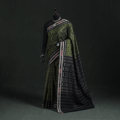 Ikat handloom cotton sambalpuri saree 43 - handcrafted