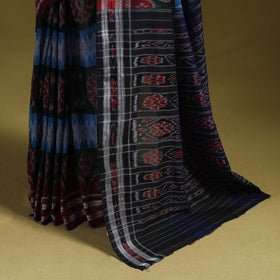 Ikat handloom pure cotton sambalpuri saree 06 - handcrafted