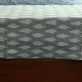 Green - ikat with modal silk patch cotton bedsheet set 30