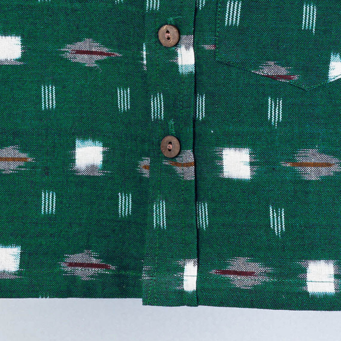 Buy Ikat Weave Cotton Half-Sleeve Kids Shirt