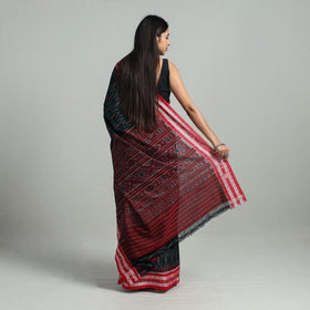 Green - ikat weave handloom cotton sambalpuri saree 17