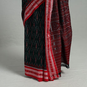 Green - ikat weave handloom cotton sambalpuri saree 17