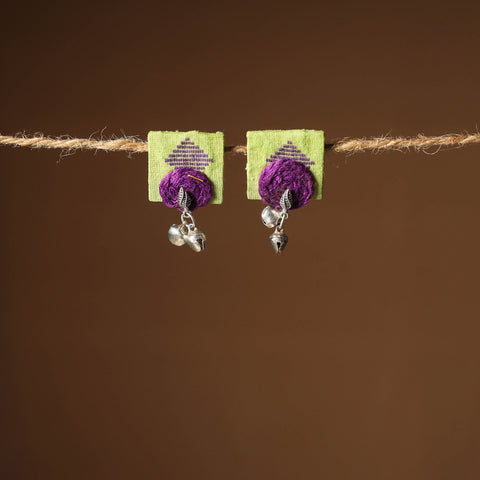 Green Nikhat Thread Work GS Fabart Earrings 