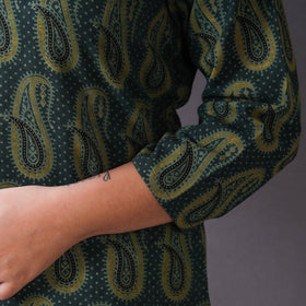 Green - itokri casuals - authentic natural long kurti