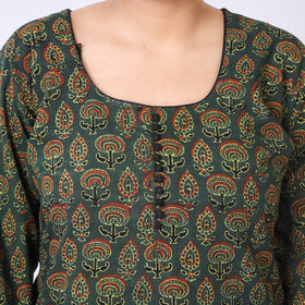 Buy iTokri Casuals - Ajrakh Block Print Cotton Long Kurta Online at iTokri.com