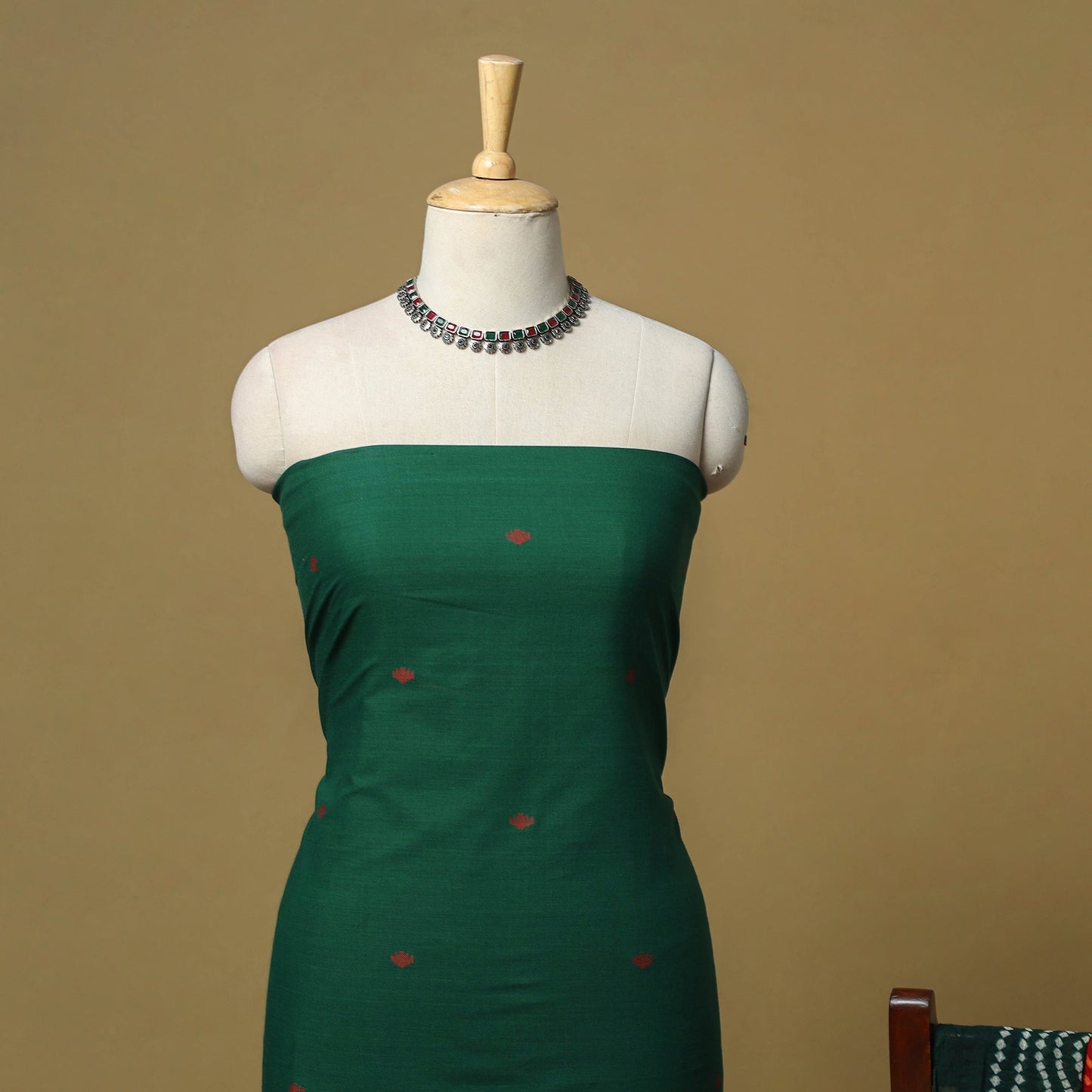 Jacquard cotton 2pc unstitched dress material 03