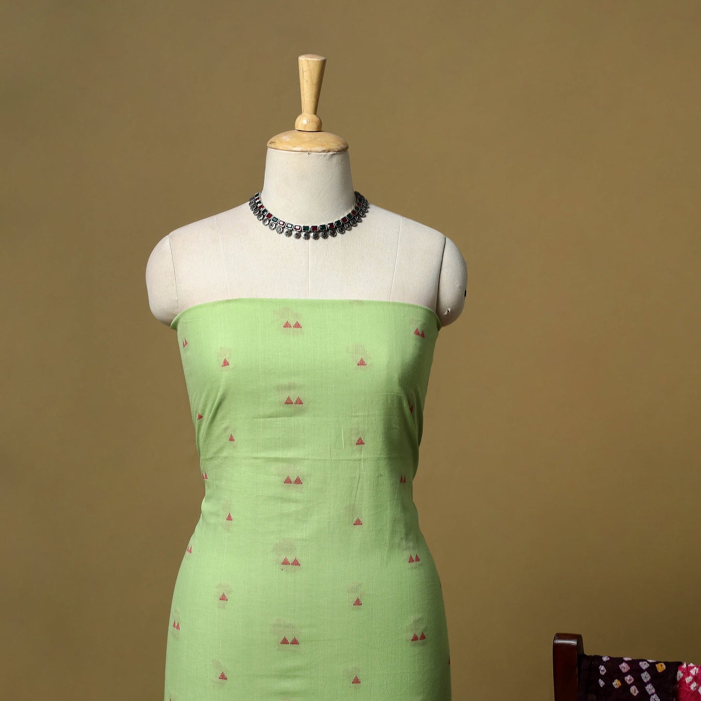 Jacquard cotton 2pc unstitched dress material 05