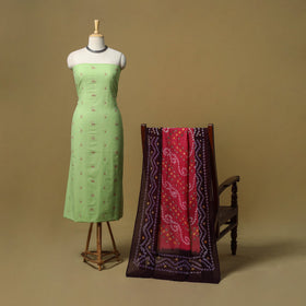 Jacquard cotton 2pc unstitched dress material 05