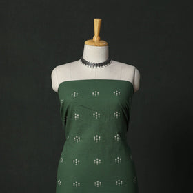 Jacquard cotton 2pc unstitched dress material with earrings